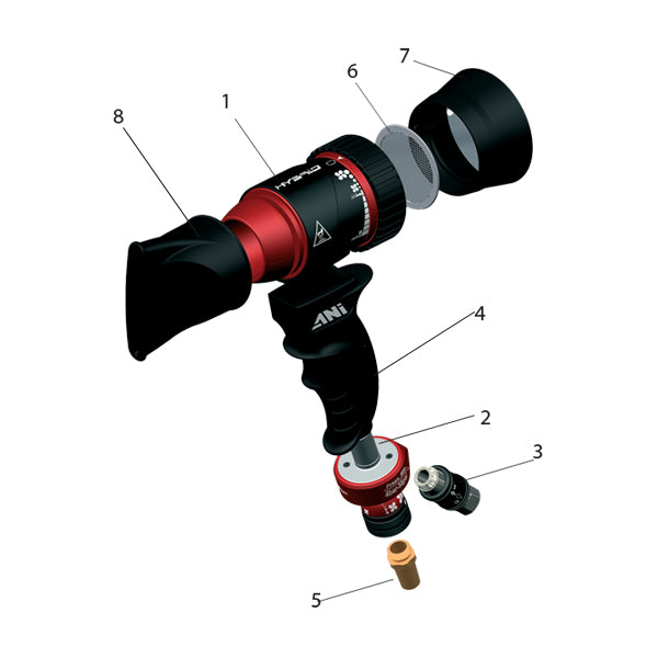 F160/S TMD1 - PROFESSIONAL Airbrush with UPPER CUP - Thermo-manometer - IN CASE - Ani