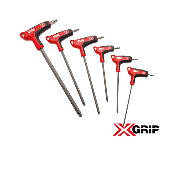 280 HX/SE6 - Serie di 6 chiavi maschio con profilo esagonale speciale  X-GRIP e impugnatura bi materiale - Usag - U02802460