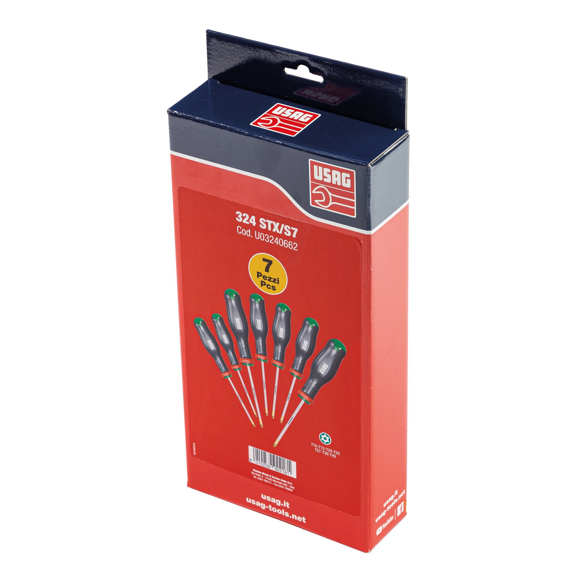 324 STX/S7 - Serie di 7 giraviti con impronta Torx® Tamper Resistant - Usag - U03240662